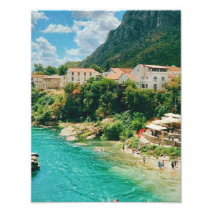 Stadt Mostar - Bosnien und Herzegowina Fotodruck
