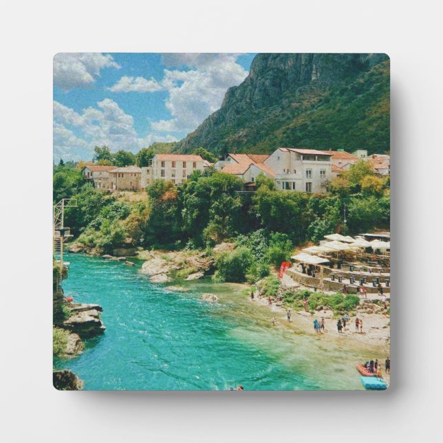 Stadt Mostar - Bosnien und Herzegowina Fotoplatte (Vorderseite)