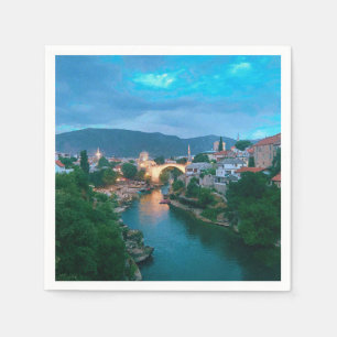 Stadt Mostar - Bosnien und Herzegowina Serviette