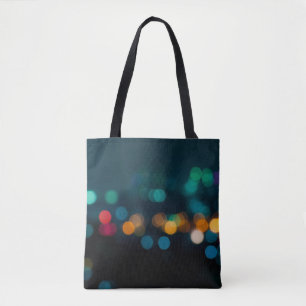 Stadt Nacht Licht Unschärfe Bokeh, unscharfer Hint Tasche