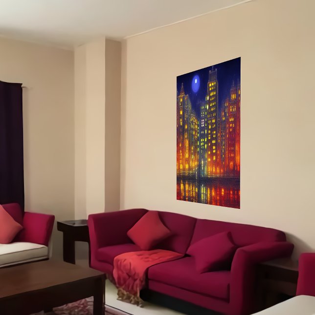 Stadt nachts | AI Art Poster (Von Creator hochgeladen)