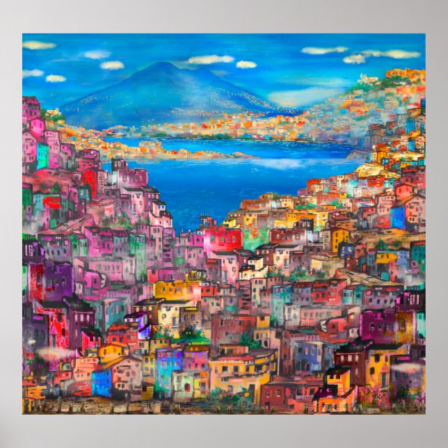 Stadt Neapel, Stadt, Italien, Landschaft, Poster (Vorne)