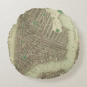 Stadt New York Rundes Kissen