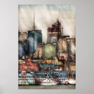 Stadt - New York Wolkenkratzer - hoboken nj Poster