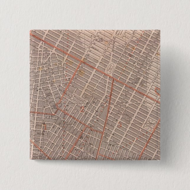 Stadt NY Atlas Karte Button (Vorderseite)