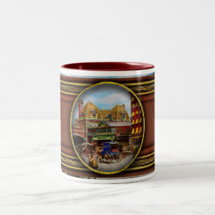 Stadt - NY - Der Grand Central Bahnhof 1890 Zweifarbige Tasse