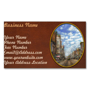 Stadt - NY - Main Street. Poughkeepsie, NY - 1906 Magnetische Visitenkarte