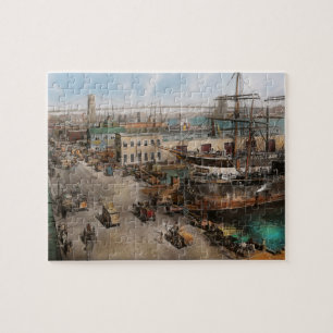 Stadt - NY - Südstraßen-Seehafen - 1901
