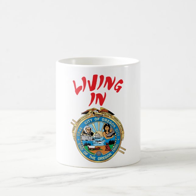 Stadt Oregon Kaffeetasse (Mittel)