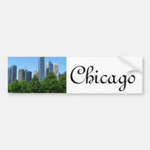 Stadt-Park-Gebäude-Schicksal Chicagos Illinois win Autoaufkleber