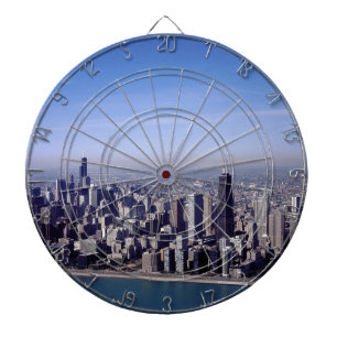 Stadt-Park-Gebäude-Schicksal Chicagos Illinois win Dartscheibe