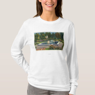 Stadt-Park-italienische Rosen-Garten-Ansicht T-Shirt