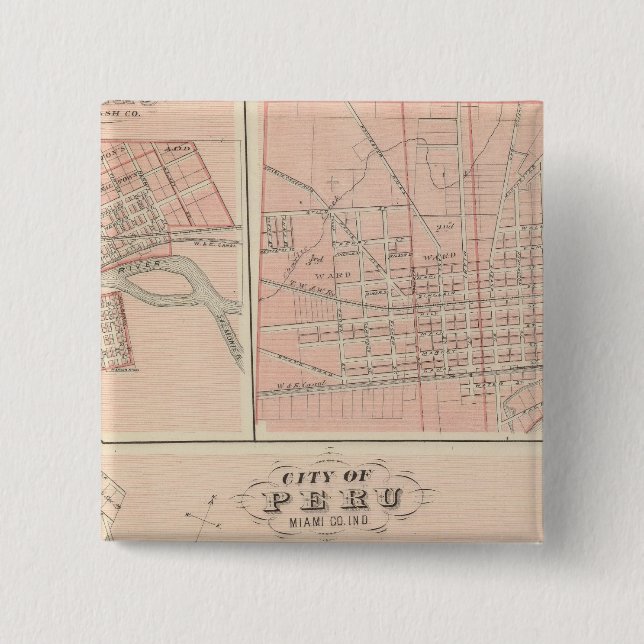 Stadt Peru, Miami Co Button (Vorderseite)
