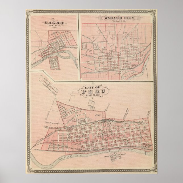 Stadt Peru, Miami Co Poster (Vorne)