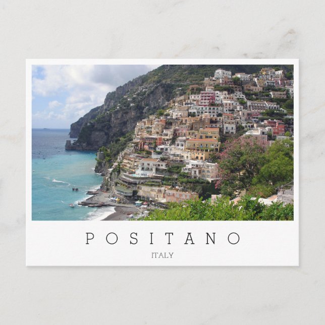 Stadt Positano an der italienischen Amalfiküste Postkarte (Vorderseite)