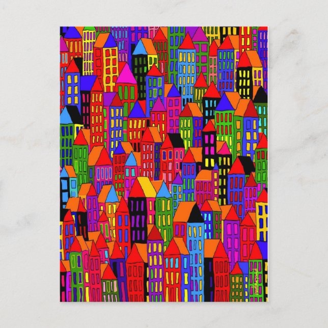 'Stadt' Postkarte (Vorderseite)