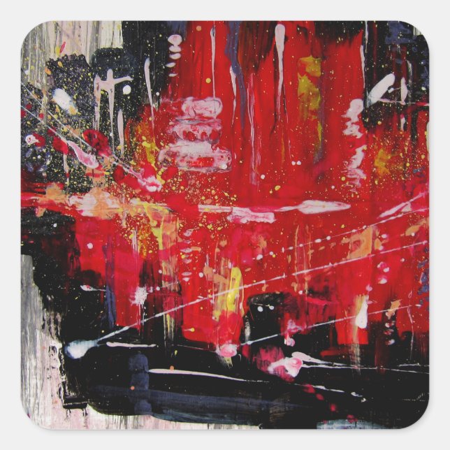 Stadt Quadratischer Aufkleber (Vorderseite)