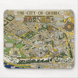 Stadt Quebec Karte Mousepad