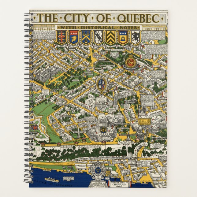 Stadt Quebec Karte Planer (Vorderseite)
