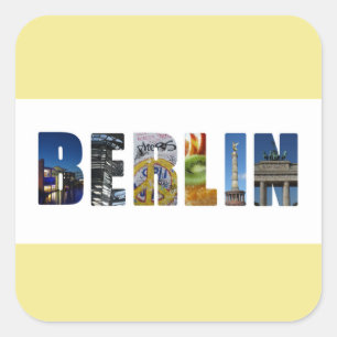 Stadt-Reise-Fotos Berlins Deutschland Quadratischer Aufkleber