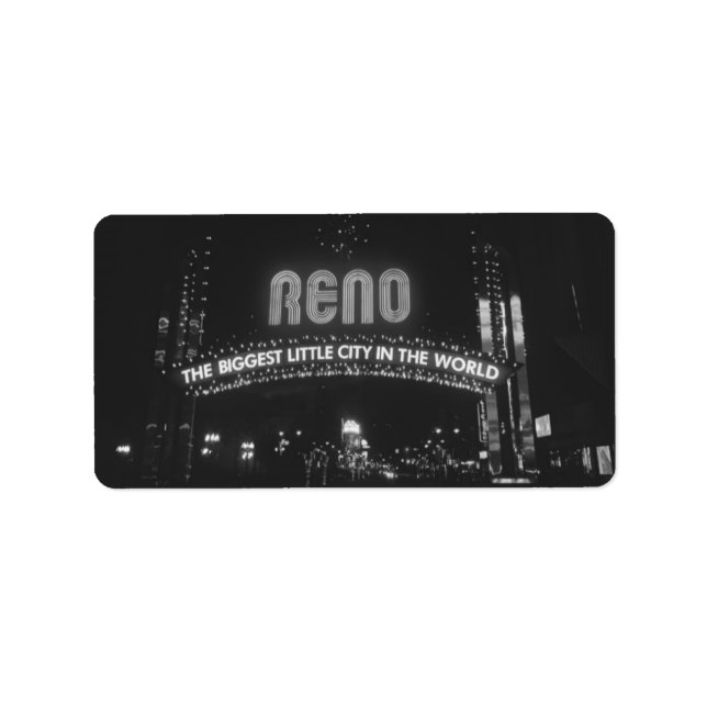 Stadt Reno Adressaufkleber (Vorne)