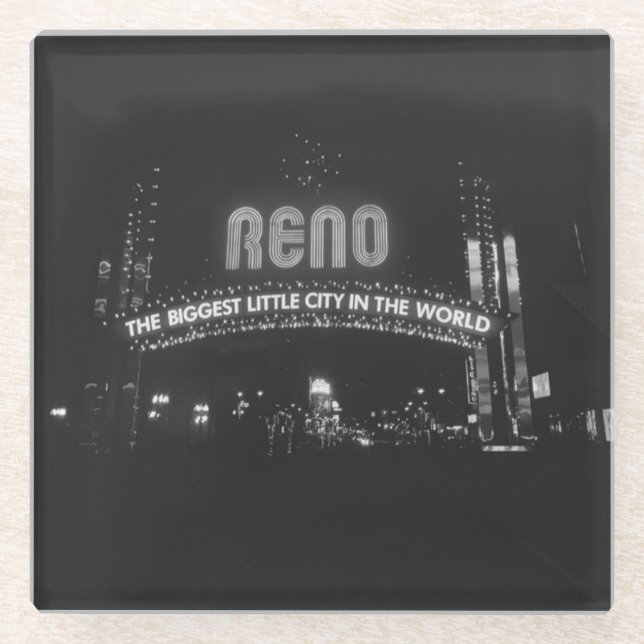 Stadt Reno Glasuntersetzer (Vorderseite)