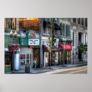 Stadt - Roanoke, VA - Eine Straße runter Poster