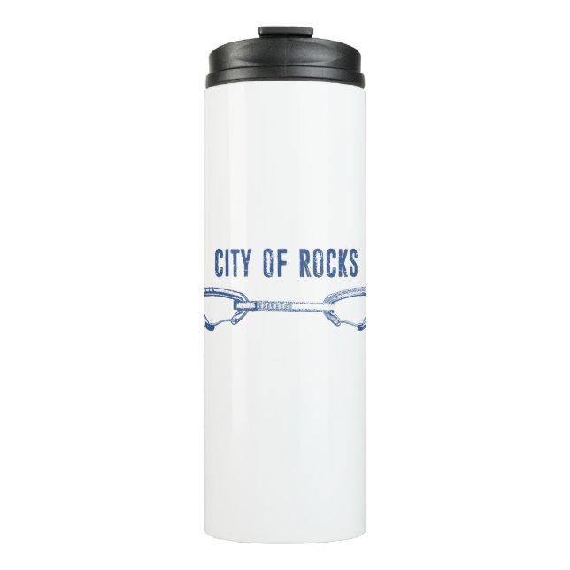 Stadt Rocks Idaho Klettersteig Schnellzug Thermosbecher (Vorderseite)