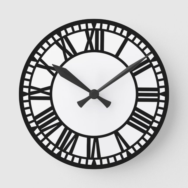 Stadt Runde Wanduhr (Vorderseite)