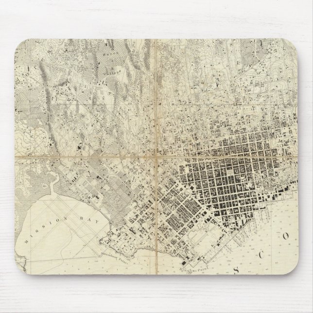 Stadt San Francisco und seine Umgebung, Kalifornie Mousepad (Vorne)