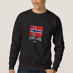 Stadt Sandefjord Norwegen Keine norwegische Flagge Sweatshirt