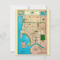 Stadt Sarasota Vintage Karte
