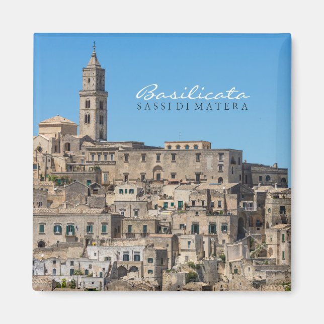 Stadt Sassi di Matera in Italien Magnet (Vorne)