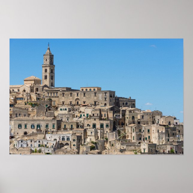 Stadt Sassi di Matera in Italien Poster (Vorne)