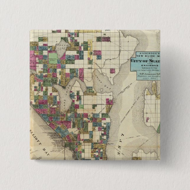 Stadt Seattle und Umgebung Button (Vorderseite)