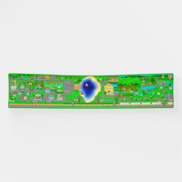 Stadt-See-Campingplatz Straßen für Autos 2,5x12 Ba Banner