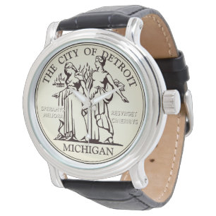Stadt Siegel Detroit Armbanduhr