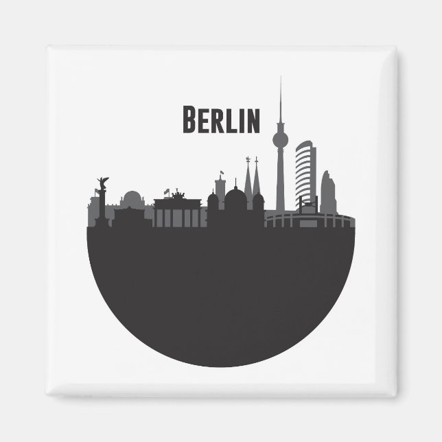 Stadt Silhouette Skyline Magnet (Vorne)