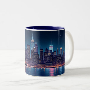 Stadt-Silhouette Zweifarbige Tasse