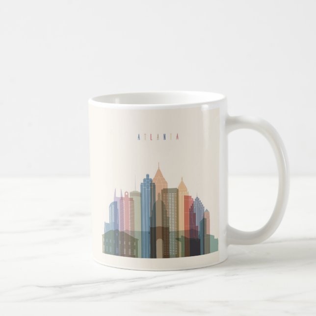 Stadt-Skyline Atlantas, Georgia | Kaffeetasse (Rechts)