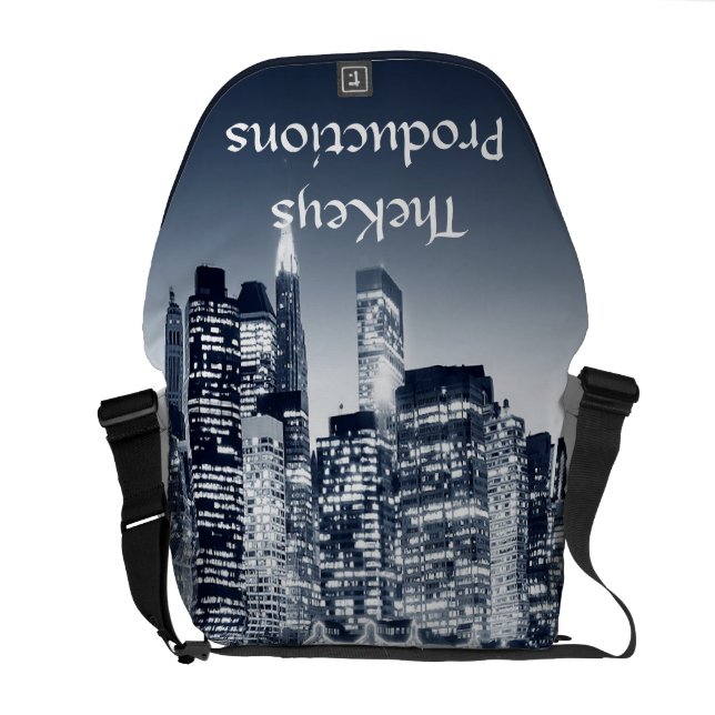 Stadt-Skyline-Bote-Tasche Kuriertasche (Rückseite offen)