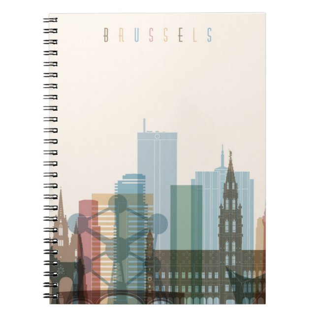 Stadt-Skyline Brüssels, Belgien | Notizblock (Vorderseite)