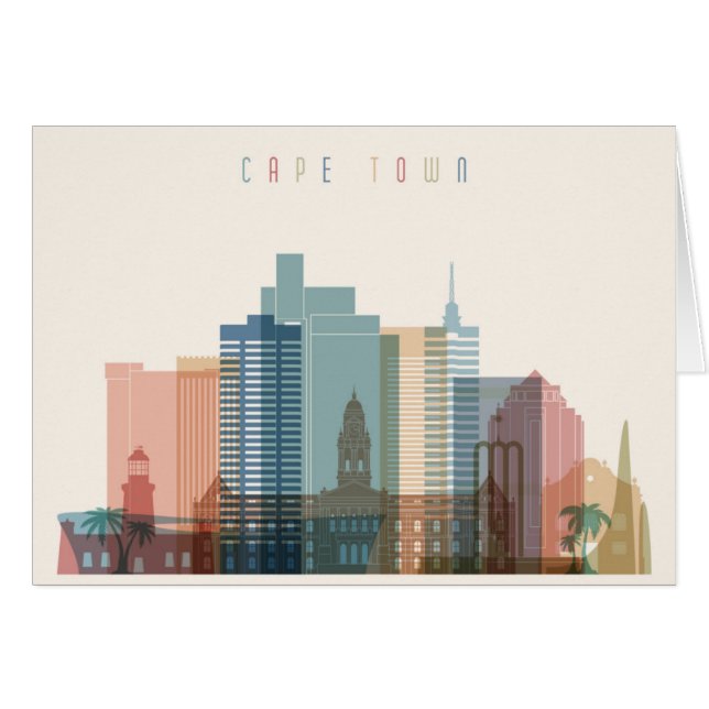 Stadt-Skyline Cape Towns, Afrika | (Vorderseite (Horizontal))