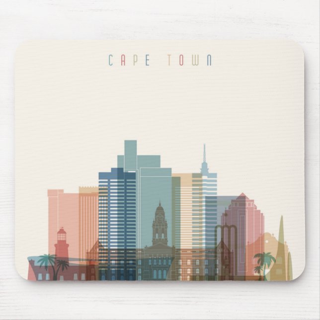 Stadt-Skyline Cape Towns, Afrika | Mousepad (Vorne)