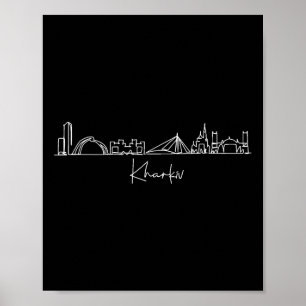 Stadt-Skyline Charkow Charkiw Ukraine Poster