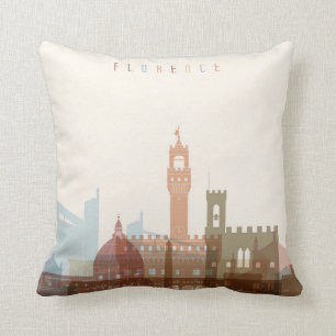 Stadt-Skyline Florenz, Italien   Kissen
