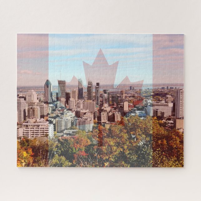 Stadt-Skyline-großes Puzzle Montreals Kanada (Horizontal)