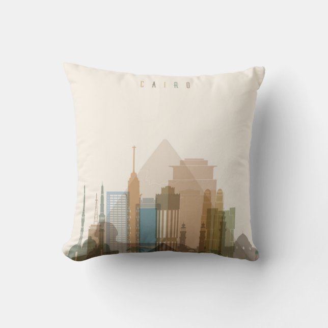 Stadt-Skyline Kairos, Ägypten | Kissen (Vorderseite)