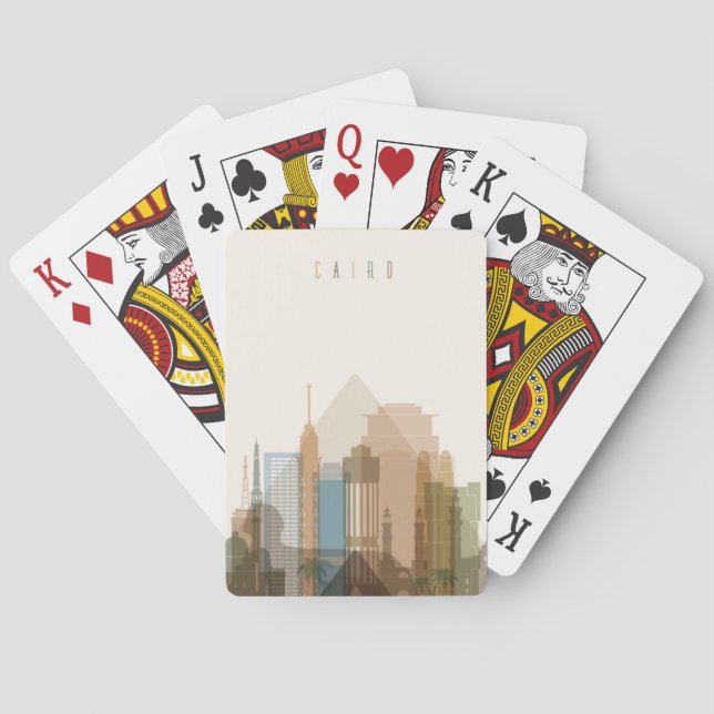 Stadt-Skyline Kairos, Ägypten | Spielkarten (Rückseite)