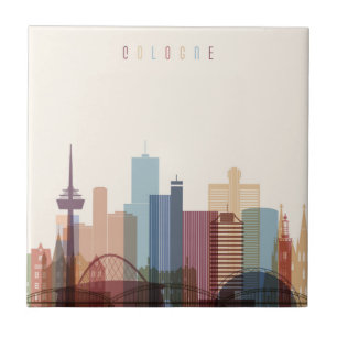 Stadt-Skyline Kölns, Deutschland Fliese